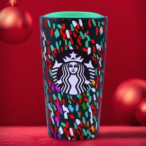 Starbucks 2019 Holiday GREEN CONFETTI TUMBLER 12OZ